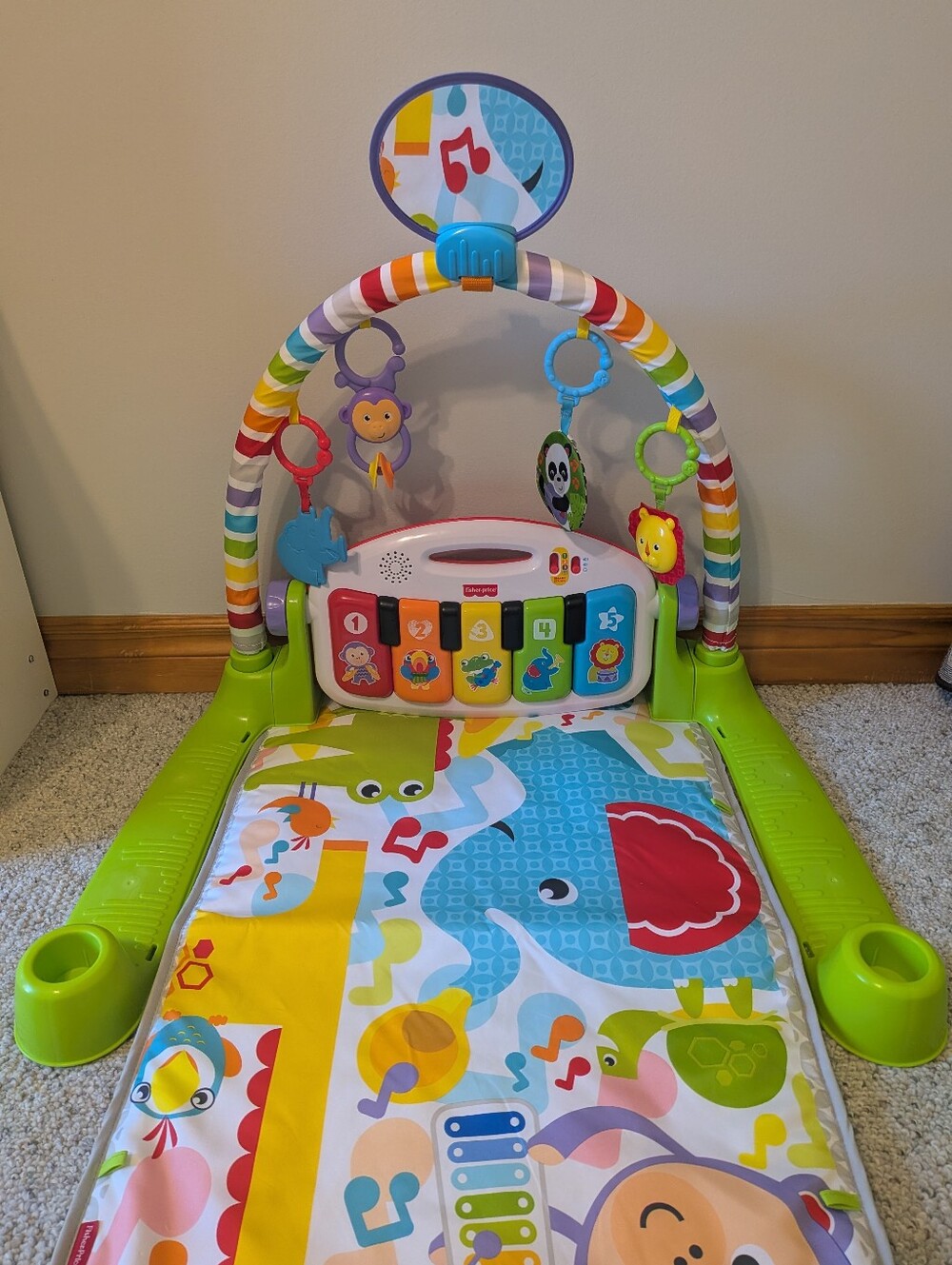 Fisher-Price Kick & Play Piano Gym Play Mat Baby Activity Center – Complete Set